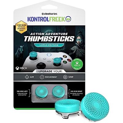 KontrolFreek Lotus Performance Controller voor Xbox One en Xbox Series X, 2 middelgrote concaves, groenblauw/transparant KontrolFreek Lotus Performance Controller voor Xbox One en Xbox Series X, 2 middelgrote concaves, groenblauw/transparant