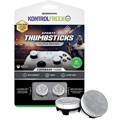KontrolFreek Koppeling voor Xbox One en Xbox Series X-controller, krachtige joysticks, 2 concaves laag, zwart en wit KontrolFreek Koppeling voor Xbox One en Xbox Series X-controller, krachtige joysticks, 2 concaves laag, zwart en wit
