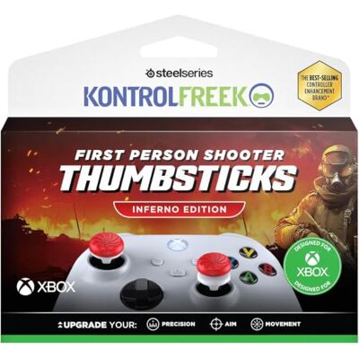 KontrolFreek FPS Freek Inferno Edition voor Xbox One en Xbox Series X Controller Krachtige duimsticks 2 hoge concaaf rood KontrolFreek FPS Freek Inferno Edition voor Xbox One en Xbox Series X Controller Krachtige duimsticks 2 hoge concaaf rood