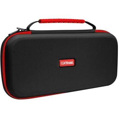 GXTrust 1251 beschermhoes voor Nintendo Switch 2, Switch-hoes met schokbestendig design, handgreep, ruimte voor 4 Joy-Cons, beschermhoes met vak voor polsband en 12 spellen, zwart GXTrust 1251 beschermhoes voor Nintendo Switch 2, Switch-hoes met schokbestendig design, handgreep, ruimte voor 4 Joy-Cons, beschermhoes met vak voor polsband en 12 spellen, zwart