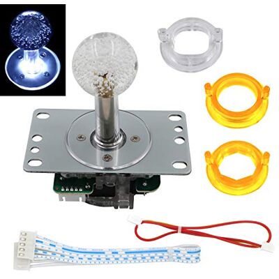 SJ@JX Arcade LED Joystick Sanwa Style Fight Game Joystick LED Stick Retro Joy Circular Octagonal Limiter voor Retro Pie Raspberry Pi Mam Jamma SJ@JX Arcade LED Joystick Sanwa Style Fight Game Joystick LED Stick Retro Joy Circular Octagonal Limiter voor Retro Pie Raspberry Pi Mam Jamma