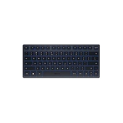CHERRY KW 7100 MINI BT, compact multi-apparaat toetsenbord met drie Bluetooth-kanalen, EU-layout (QWERTY), plat ontwerp, inclusief draagtas, Slate Blue CHERRY KW 7100 MINI BT, compact multi-apparaat toetsenbord met drie Bluetooth-kanalen, EU-layout (QWERTY), plat ontwerp, inclusief draagtas, Slate Blue