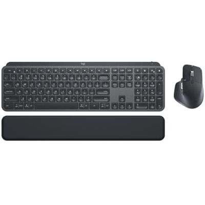 Logitech MX Keys Combo for Business Gen 2 Ontworpen voor bedrijven, draadloos toetsenbord en muis met polssteun, QWERTZ Duits grijs Logitech MX Keys Combo for Business Gen 2 Ontworpen voor bedrijven, draadloos toetsenbord en muis met polssteun, QWERTZ Duits grijs
