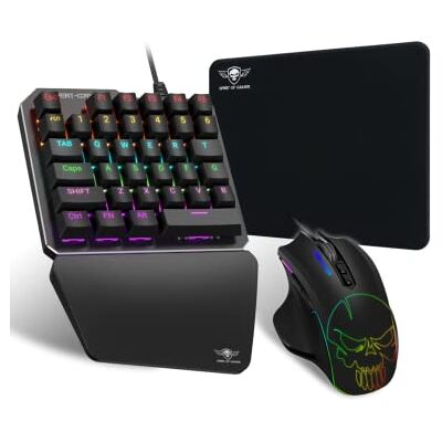 Spirit Of Gamer – Xpert G700 – Converter Combo RGB toetsenbord + muis voor PS4, Xbox One en PC consoles Single Hand mechanisch adaptertoetsenbord muis met 7 toetsen 3200 DPI Spirit Of Gamer – Xpert G700 – Converter Combo RGB toetsenbord + muis voor PS4, Xbox One en PC consoles Single Hand mechanisch adaptertoetsenbord muis met 7 toetsen 3200 DPI