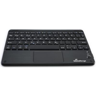 MediaRange Compact draadloos toetsenbord met 64 toetsen en touchpad, QWERTZ (DE/AT/CH), zwart MediaRange Compact draadloos toetsenbord met 64 toetsen en touchpad, QWERTZ (DE/AT/CH), zwart