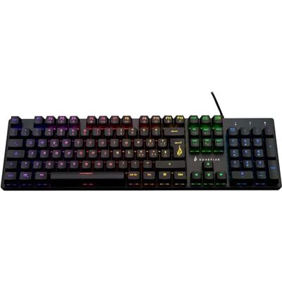 SureFire Kingpin M2 mechanisch gamingtoetsenbord, multimedia-toetsenbord, full size, RGB-toetsenbord met verlichting, 100% anti-ghosting, Italiaanse lay-out SureFire Kingpin M2 mechanisch gamingtoetsenbord, multimedia-toetsenbord, full size, RGB-toetsenbord met verlichting, 100% anti-ghosting, Italiaanse lay-out