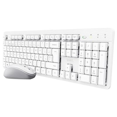Trust ODY II Draadloos Spaans QWERTY toetsenbord en muis, wit Trust ODY II Draadloos Spaans QWERTY toetsenbord en muis, wit