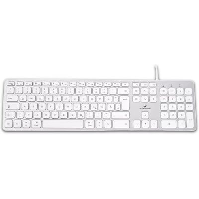 Bluestork KB Mac Clavier pour Mac, MacBook & iPad Blanc USB-C & USB-A Bluestork KB Mac Clavier pour Mac, MacBook & iPad Blanc USB-C & USB-A