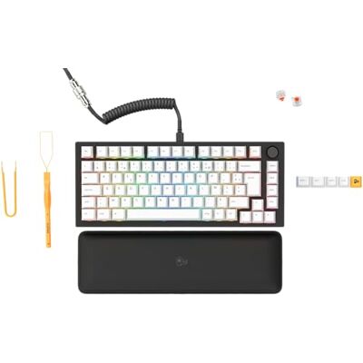 GLORIOUS GMMK PRO 75% mechanisch toetsenbord, modulair, ISO RGB Fox (zwart) Voorgesmeerde lineaire hot-swappable schakelaars met doubleshot-doppen. Snelle polling en aluminium frame. GLORIOUS GMMK PRO 75% mechanisch toetsenbord, modulair, ISO RGB Fox (zwart) Voorgesmeerde lineaire hot-swappable schakelaars met doubleshot-doppen. Snelle polling en aluminium frame.