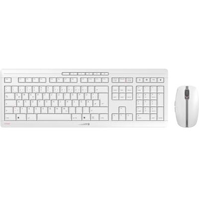 CHERRY STREAM DESKTOP RECHARGE, draadloze toetsenbord- en muisset, Duitse lay-out, QWERTZ-toetsenbord, oplaadbaar, Blue Angel, GS-goedkeuring, SX schaarmechanisme, stil, wit-grijs CHERRY STREAM DESKTOP RECHARGE, draadloze toetsenbord- en muisset, Duitse lay-out, QWERTZ-toetsenbord, oplaadbaar, Blue Angel, GS-goedkeuring, SX schaarmechanisme, stil, wit-grijs