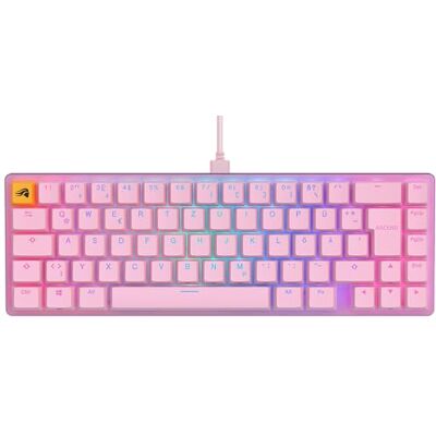 GLORIOUS Gaming GMMK 2 Compact (65%), mechanisch gamingtoetsenbord, compacte TKL (65%), aluminium frame, doubleshot keycaps, Fox-schakelaars, RGB, Duitse QWERTZ-lay-out, roze GLORIOUS Gaming GMMK 2 Compact (65%), mechanisch gamingtoetsenbord, compacte TKL (65%), aluminium frame, doubleshot keycaps, Fox-schakelaars, RGB, Duitse QWERTZ-lay-out, roze