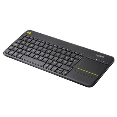 Logitech K400 Plus Draadloos touchscreen tv-toetsenbord, eenvoudige multimedia-bediening en geïntegreerd touchpad, HTPC-toetsenbord voor tv met pc, Windows, Android, Chrome OS, laptop, Italiaans Logitech K400 Plus Draadloos touchscreen tv-toetsenbord, eenvoudige multimedia-bediening en geïntegreerd touchpad, HTPC-toetsenbord voor tv met pc, Windows, Android, Chrome OS, laptop, Italiaans