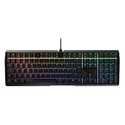 CHERRY MX BOARD 3.0 S mechanisch gamingtoetsenbord met kabel, Duitse lay-out (QWERTZ), robuuste aluminium behuizing, RGB-verlichting, MX Brown schakelaars, zwart CHERRY MX BOARD 3.0 S mechanisch gamingtoetsenbord met kabel, Duitse lay-out (QWERTZ), robuuste aluminium behuizing, RGB-verlichting, MX Brown schakelaars, zwart