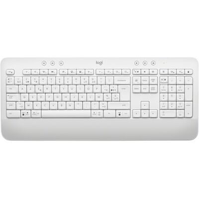 Logitech Signature K650 Volledig ergonomisch draadloos toetsenbord met polssteun AZERTY Belgisch Wit Logitech Signature K650 Volledig ergonomisch draadloos toetsenbord met polssteun AZERTY Belgisch Wit