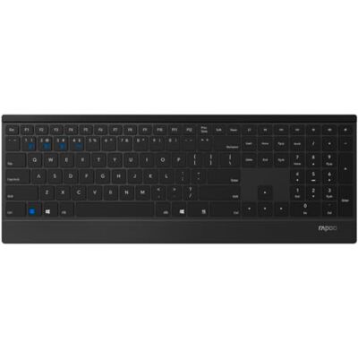 Rapoo 9500M Set toetsenbord muis draadloos Deskset 1600 DPI sensor 12 maanden batterijduur 12 maanden Duits ontwerp QWERTZ PC & Mac zwart Rapoo 9500M Set toetsenbord muis draadloos Deskset 1600 DPI sensor 12 maanden batterijduur 12 maanden Duits ontwerp QWERTZ PC & Mac zwart