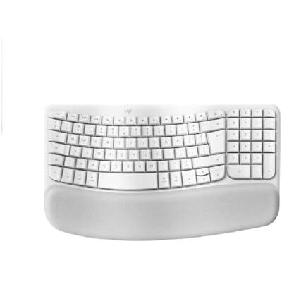 Logitech Wave Keys for Mac, ergonomisch draadloos toetsenbord met gevoerde polssteun, natuurlijk en comfortabel typen, Bluetooth-toetsenbord, Easy-Switch, geoptimaliseerd voor Mac, Apple, iPad, QWERTY Logitech Wave Keys for Mac, ergonomisch draadloos toetsenbord met gevoerde polssteun, natuurlijk en comfortabel typen, Bluetooth-toetsenbord, Easy-Switch, geoptimaliseerd voor Mac, Apple, iPad, QWERTY