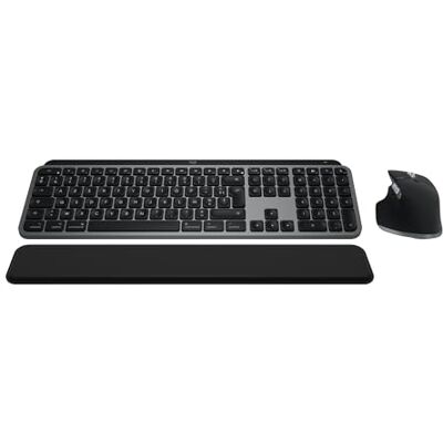 Logitech MX Keys S Combo for Mac, draadloos toetsenbord en muis Polssteun, toetsenbord met achtergrondverlichting, snel scrollen, Bluetooth USB-C voor MacBook Pro, Air, iMac, iPad Logitech MX Keys S Combo for Mac, draadloos toetsenbord en muis Polssteun, toetsenbord met achtergrondverlichting, snel scrollen, Bluetooth USB-C voor MacBook Pro, Air, iMac, iPad