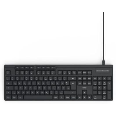 Hama CK-200 bekabeld toetsenbord (USB-toetsenbord, ergonomisch typgevoel Zwart USB-toetsenbord, afneembare kabel, Duitse QWERTZ-lay-out, multimedia-toetsen, ondersteuningsknop voor AI-assistenten Hama CK-200 bekabeld toetsenbord (USB-toetsenbord, ergonomisch typgevoel Zwart USB-toetsenbord, afneembare kabel, Duitse QWERTZ-lay-out, multimedia-toetsen, ondersteuningsknop voor AI-assistenten
