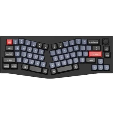 Keychron Q8 Alice Layout QMK Custom mechanisch toetsenbord Carbon Black Gateron G Pro Brown Button volledig gemonteerd Keychron Q8 Alice Layout QMK Custom mechanisch toetsenbord Carbon Black Gateron G Pro Brown Button volledig gemonteerd