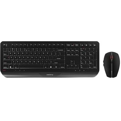 CHERRY GENTIX Desktop, draadloos toetsenbord en muis, internationale lay-out, QWERTY toetsenbord, duurzame toetsmarkering, ergonomisch design, werkt op batterijen, zwart CHERRY GENTIX Desktop, draadloos toetsenbord en muis, internationale lay-out, QWERTY toetsenbord, duurzame toetsmarkering, ergonomisch design, werkt op batterijen, zwart