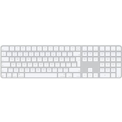 Apple Magic-toetsenbord met aanraak-ID en numeriek toetsenblok voor Macs met Chip, internationaal Engels, witte toetsen Apple Magic-toetsenbord met aanraak-ID en numeriek toetsenblok voor Macs met Chip, internationaal Engels, witte toetsen