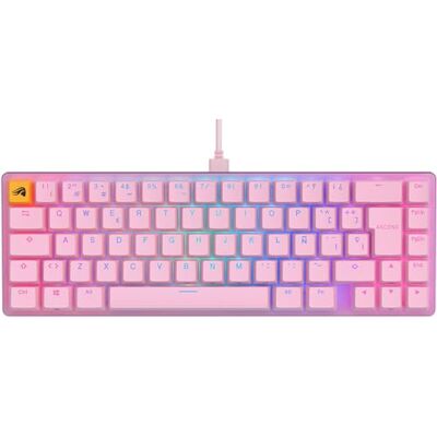 GLORIOUS Gaming GMMK 2 Compact (65%) mechanisch gamingtoetsenbord, compact TKL (65%), aluminium frame, double-shot keycaps, Fox switches, RGB, Spaanse QWERTY-lay-out, roze GLORIOUS Gaming GMMK 2 Compact (65%) mechanisch gamingtoetsenbord, compact TKL (65%), aluminium frame, double-shot keycaps, Fox switches, RGB, Spaanse QWERTY-lay-out, roze