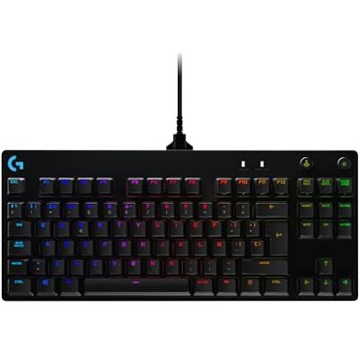 Logitech PRO Mechanisch gamingtoetsenbord, Spaans QWERTY-toetsenbord, zwart Logitech PRO Mechanisch gamingtoetsenbord, Spaans QWERTY-toetsenbord, zwart