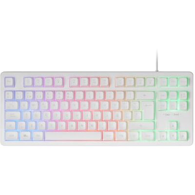 Mars Gaming MK023, TKL Gaming Keyboard, Hybride H-Mech Technologie, FRGB Regenboogverlichting, Anti-ghosting, Universele Compatibiliteit, Wit, Spaanstalig Mars Gaming MK023, TKL Gaming Keyboard, Hybride H-Mech Technologie, FRGB Regenboogverlichting, Anti-ghosting, Universele Compatibiliteit, Wit, Spaanstalig