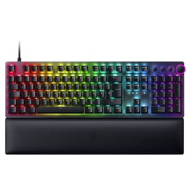 Razer Huntsman V2 (Purple Switch) Praktisch latentievrij optisch gaming-toetsenbord (klikkende optische switches, Doubleshot PBT-toetsen, polssteun) QWERTZ DE-lay-out zwart Razer Huntsman V2 (Purple Switch) Praktisch latentievrij optisch gaming-toetsenbord (klikkende optische switches, Doubleshot PBT-toetsen, polssteun) QWERTZ DE-lay-out zwart