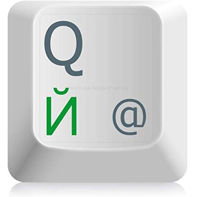 hoopomania Stickers voor Russisch toetsenbord, transparant, gelamineerd mat oppervlak, 11 x 13 mm, groen hoopomania Stickers voor Russisch toetsenbord, transparant, gelamineerd mat oppervlak, 11 x 13 mm, groen
