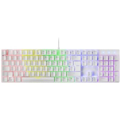 Mars Gaming MK422 wit, USB 2.0 mechanisch gaming toetsenbord RGB, antighosting, mechanische switch Rood, taal Frans Mars Gaming MK422 wit, USB 2.0 mechanisch gaming toetsenbord RGB, antighosting, mechanische switch Rood, taal Frans
