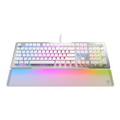 Turtle Beach Vulcan II Max mechanisch optisch pc-toetsenbord, aanpasbare RGB-verlichting, polssteun, lineaire schakelaar Titan II, aluminium plaat, wit Turtle Beach Vulcan II Max mechanisch optisch pc-toetsenbord, aanpasbare RGB-verlichting, polssteun, lineaire schakelaar Titan II, aluminium plaat, wit