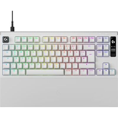 Logitech PRO X2 RAPID QWERTY Italiaans wit Magnetische analoge schakelaars, snelspanner, OLED-display, 8 Hz verhoudingssnelheid, polssteun, afneembare USB-C Logitech PRO X2 RAPID QWERTY Italiaans wit Magnetische analoge schakelaars, snelspanner, OLED-display, 8 Hz verhoudingssnelheid, polssteun, afneembare USB-C