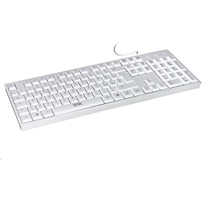 LINK Italiaans toetsenbord, 105 toetsen, wit, USB-poort LINK Italiaans toetsenbord, 105 toetsen, wit, USB-poort