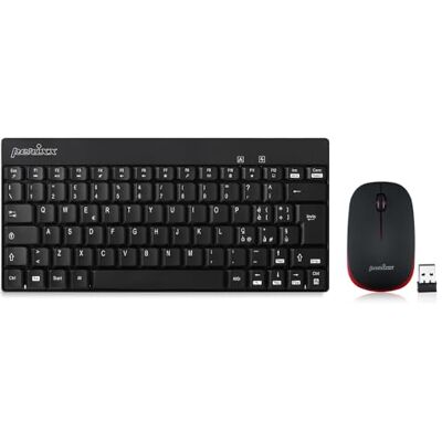 Perixx PERIDUO-712 2.4G draadloos toetsenbord en muis set voor Windows, stille toetsen, mini-design, Italiaans QWERTY, zwart Perixx PERIDUO-712 2.4G draadloos toetsenbord en muis set voor Windows, stille toetsen, mini-design, Italiaans QWERTY, zwart