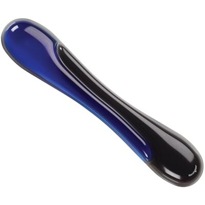 Kensington Ergonomische duo-polssteun voor toetsenbord – met gel padding voor standaard toetsenbord (90 x 36 x 480 mm), blauw en zwart (62397) Kensington Ergonomische duo-polssteun voor toetsenbord – met gel padding voor standaard toetsenbord (90 x 36 x 480 mm), blauw en zwart (62397)