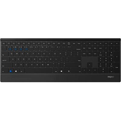 Rapoo E9500M toetsenbord RF Draadloos + Bluetooth Zwart Rapoo E9500M toetsenbord RF Draadloos + Bluetooth Zwart