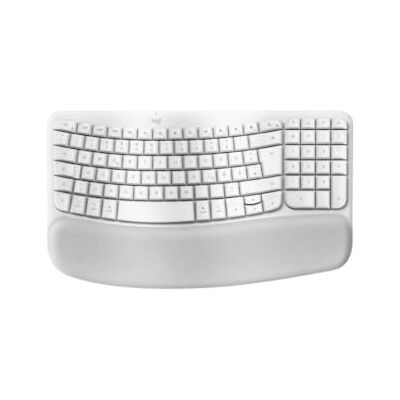 Logitech Wave Keys for Mac, ergonomisch draadloos toetsenbord met gevoerde polssteun, natuurlijk en comfortabel typen, Bluetooth-toetsenbord, Easy-Switch, geoptimaliseerd voor Mac, Apple, iPad, QWERTZ Logitech Wave Keys for Mac, ergonomisch draadloos toetsenbord met gevoerde polssteun, natuurlijk en comfortabel typen, Bluetooth-toetsenbord, Easy-Switch, geoptimaliseerd voor Mac, Apple, iPad, QWERTZ