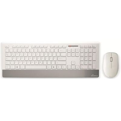 MediaRange Highline Series QWERTZ Draadloos toetsenbord en muis set, wit/zilver MediaRange Highline Series QWERTZ Draadloos toetsenbord en muis set, wit/zilver