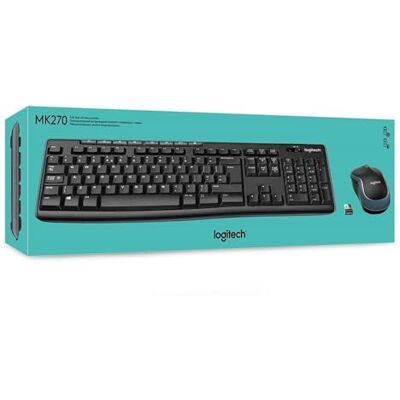 Logitech MK270 draadloos toetsenbord en muis combo voor Windows Italiaans QWERTY-toetsenbord zwart Logitech MK270 draadloos toetsenbord en muis combo voor Windows Italiaans QWERTY-toetsenbord zwart