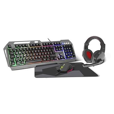 Speedlink LUNERA 4-in-1 verlichte gamingset vierdelige set, met verlichting, zwart Speedlink LUNERA 4-in-1 verlichte gamingset vierdelige set, met verlichting, zwart