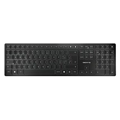 CHERRY KW 9100 SLIM, draadloos design, Zwitserse lay-out (QWERTZ), verbinding naar keuze Bluetooth of 2,4 GHz radio, platte toetsen, oplaadbaar, antracietgrijs CHERRY KW 9100 SLIM, draadloos design, Zwitserse lay-out (QWERTZ), verbinding naar keuze Bluetooth of 2,4 GHz radio, platte toetsen, oplaadbaar, antracietgrijs