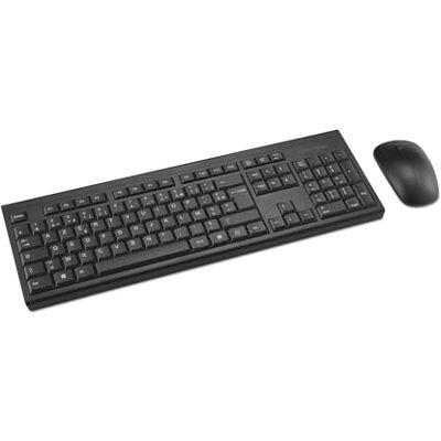 Kensington KM150 EQ draadloos toetsenbord en muisset voor Windows en MacOS, nano-USB-ontvanger 2,4 GHz, toetsenbord met numeriek toetsenblok, stille klikmuis, 1200 dpi, zwart, K75562FR Kensington KM150 EQ draadloos toetsenbord en muisset voor Windows en MacOS, nano-USB-ontvanger 2,4 GHz, toetsenbord met numeriek toetsenblok, stille klikmuis, 1200 dpi, zwart, K75562FR