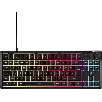 Corsair K55 Core TKL Gaming toetsenbord RGB – Tenkeyless, 8 RGB-zones, stille membraantoetsen, spatwaterdicht, multimedia-toetsen, 1000 Hz – Franse lay-out – zwart Corsair K55 Core TKL Gaming toetsenbord RGB – Tenkeyless, 8 RGB-zones, stille membraantoetsen, spatwaterdicht, multimedia-toetsen, 1000 Hz – Franse lay-out – zwart