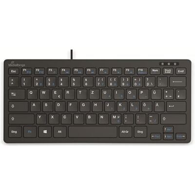 MediaRange MROS112 Qwertz toetsenbord zwart met kabel MediaRange MROS112 Qwertz toetsenbord zwart met kabel