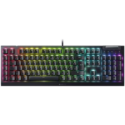 Razer BlackWidow V4 X mechanisch gamingtoetsenbord Chroma RGB (groene mechanische schakelaars, 6 speciale macrotoetsen, ABS-toetsen met dubbele injectie) AZERTY-toetsenbord zwart Razer BlackWidow V4 X mechanisch gamingtoetsenbord Chroma RGB (groene mechanische schakelaars, 6 speciale macrotoetsen, ABS-toetsen met dubbele injectie) AZERTY-toetsenbord zwart