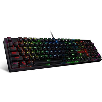 Redragon K582-US SURARA Mechanisch gamingtoetsenbord QWERTY met achtergrondverlichting met 104 toetsen, Amerikaanse lay-out (rode schakelaar Amerikaanse lay-out) Redragon K582-US SURARA Mechanisch gamingtoetsenbord QWERTY met achtergrondverlichting met 104 toetsen, Amerikaanse lay-out (rode schakelaar Amerikaanse lay-out)