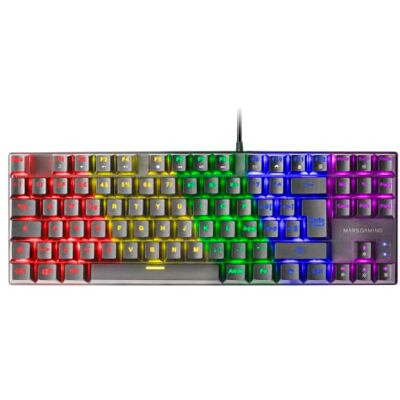 Mars Gaming MK80 zwart, mechanisch gaming toetsenbord TKL FRGB, antighosting, mechanische switch Rood, taal Italiaans Mars Gaming MK80 zwart, mechanisch gaming toetsenbord TKL FRGB, antighosting, mechanische switch Rood, taal Italiaans