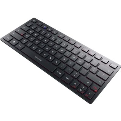 CHERRY KW 9200 MINI, compact toetsenbord met meerdere apparaten tot 4 apparaten, EU-indeling (QWERTY), Bluetooth, 2,4 GHz of bekabeld, oplaadbaar, zwart CHERRY KW 9200 MINI, compact toetsenbord met meerdere apparaten tot 4 apparaten, EU-indeling (QWERTY), Bluetooth, 2,4 GHz of bekabeld, oplaadbaar, zwart
