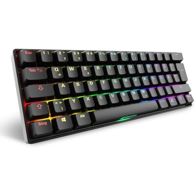Sharkoon Skiller SGK50 S4 Gen2, zwart, Gateron geel, 60% Duitse lay-out Sharkoon Skiller SGK50 S4 Gen2, zwart, Gateron geel, 60% Duitse lay-out